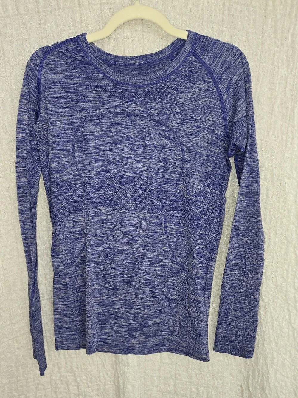Lululemon Size Large Heathered Purple Long Sleeve Athletic Top